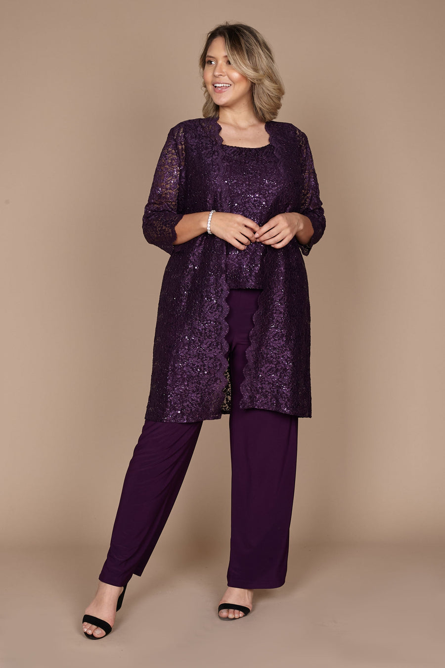 R&M Richards RM1993 Mother of the Bride Long Jacket Pant Suit Wholesale