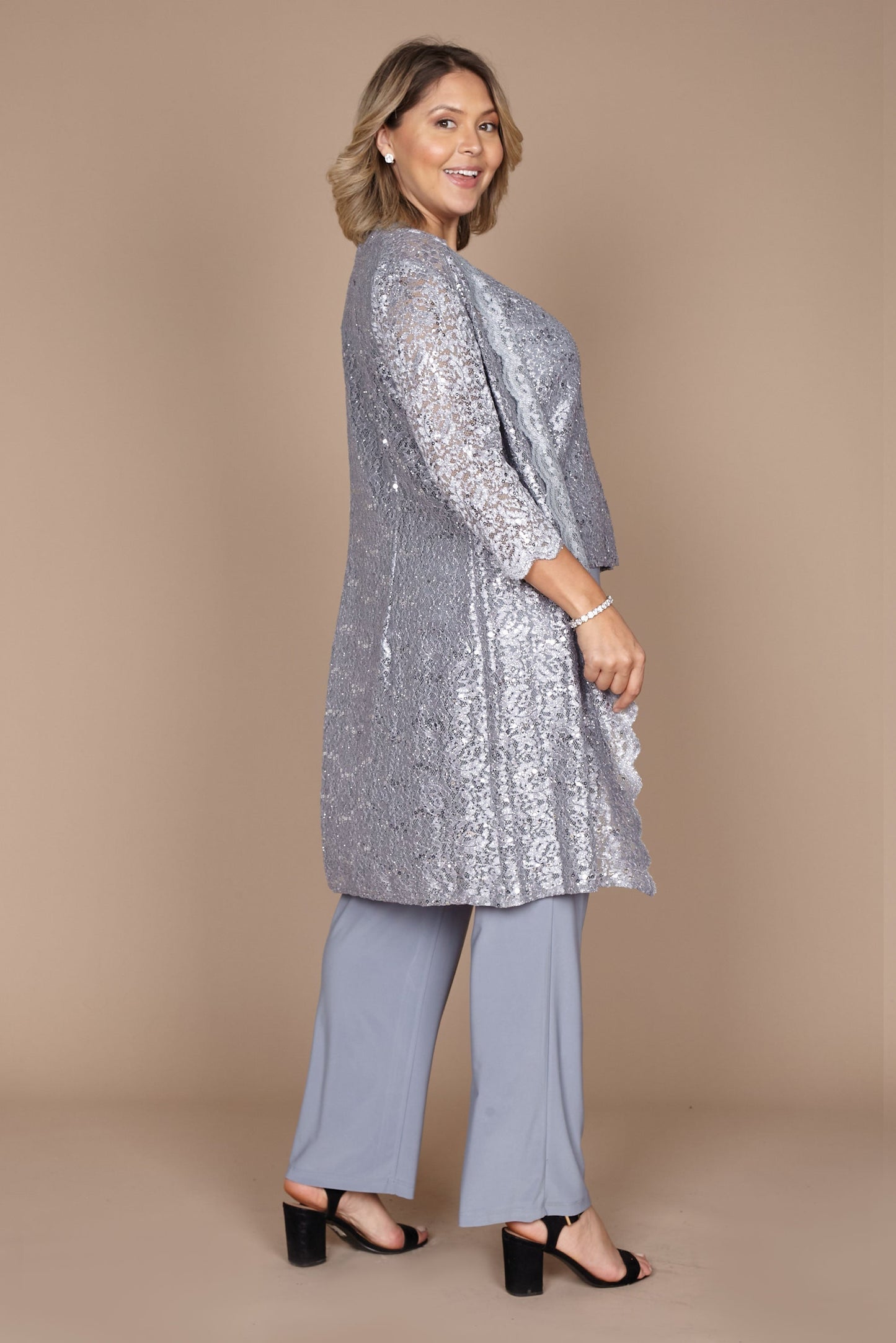R&M Richards RM1993 Mother of the Bride Long Jacket Pant Suit Wholesale