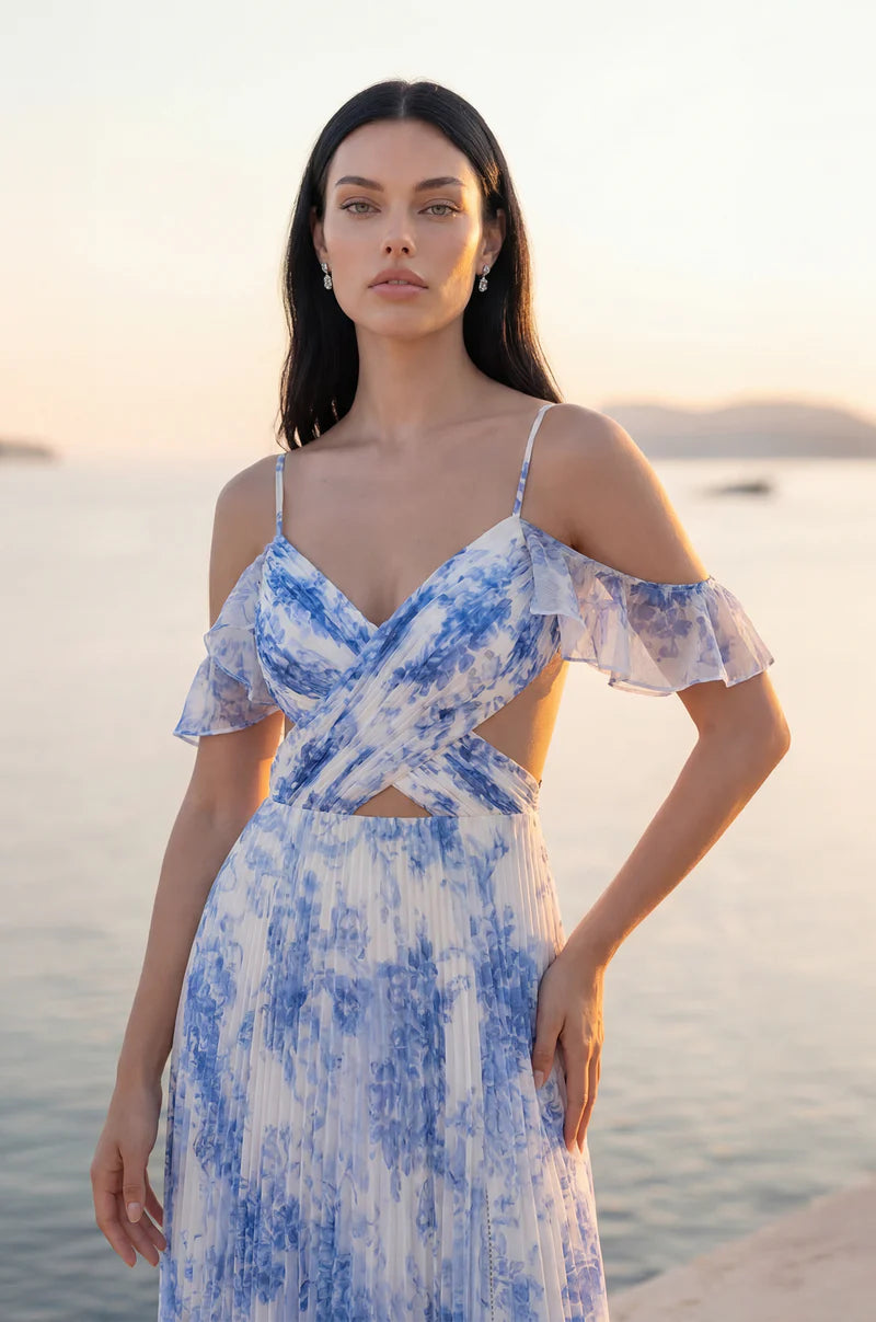 Long Prom Dress with Side Cut Outs Wholesale