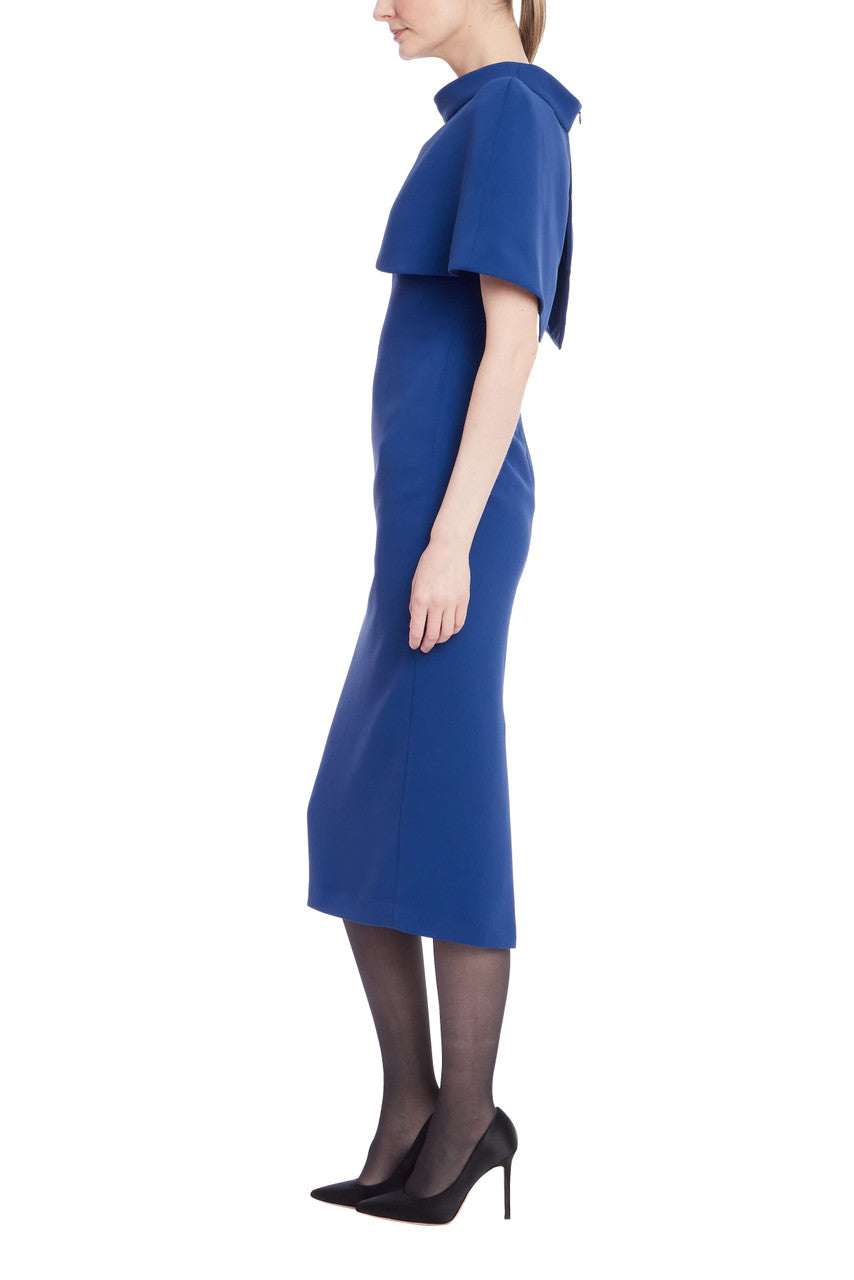 Crew/High-Neck Midi Crepe Formal Sheath/Column Badgley Mischka SC4463