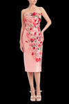 Strapless Beaded Floral Sheath Dress Badgley Mischka SC4592 Wholesale