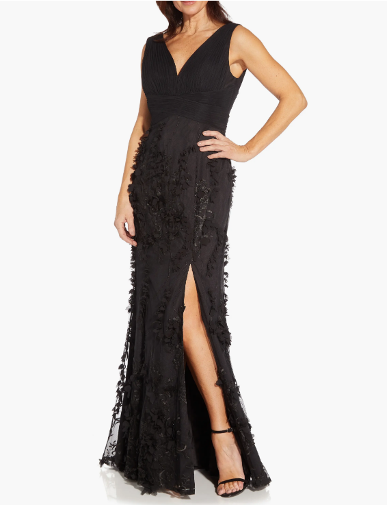 Embroidered Mesh Trumpet Mermaid Gown Aidan Mattox MD1E206707 Wholesale