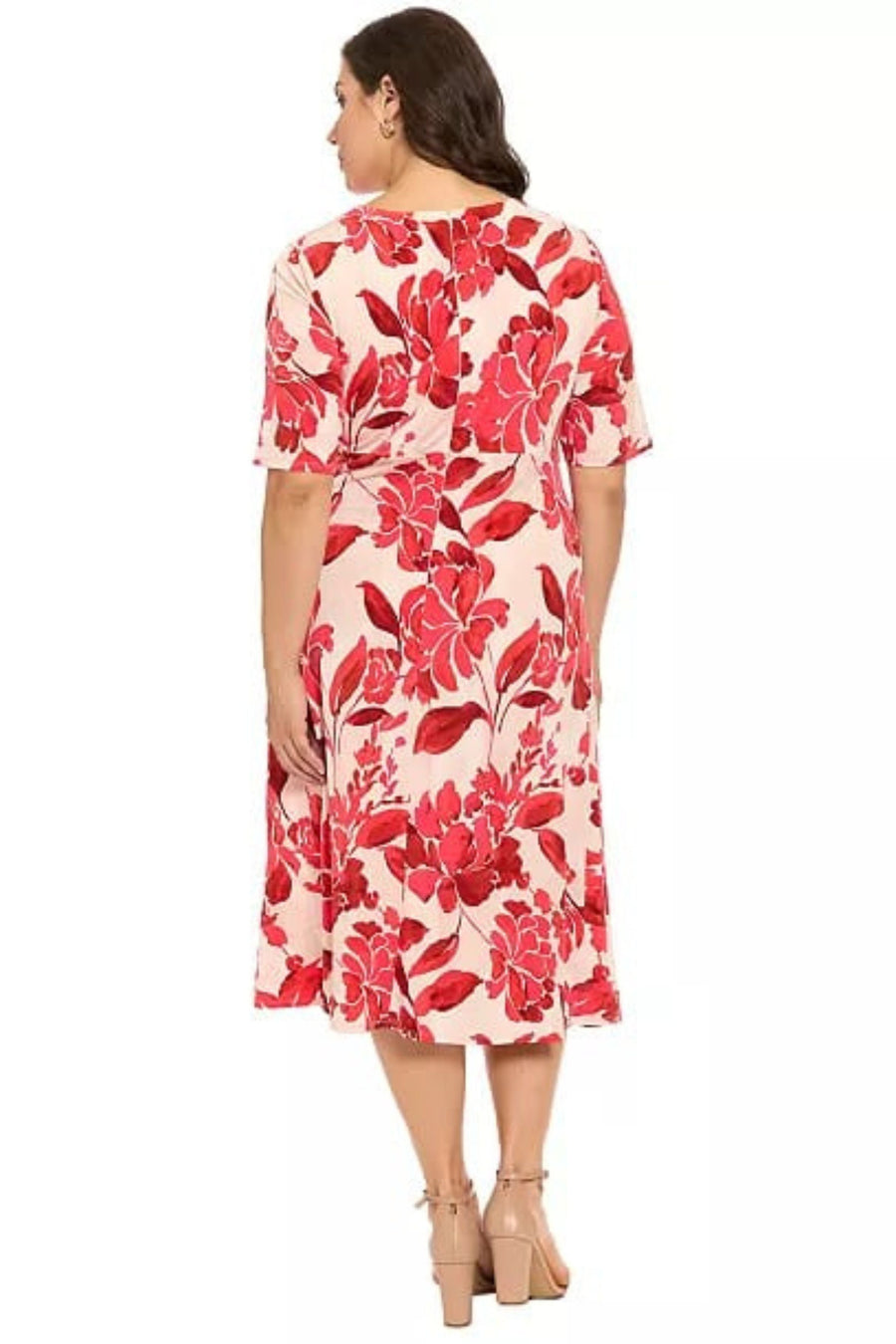 London Times T10260M A Line Floral Midi Dress Wholesale
