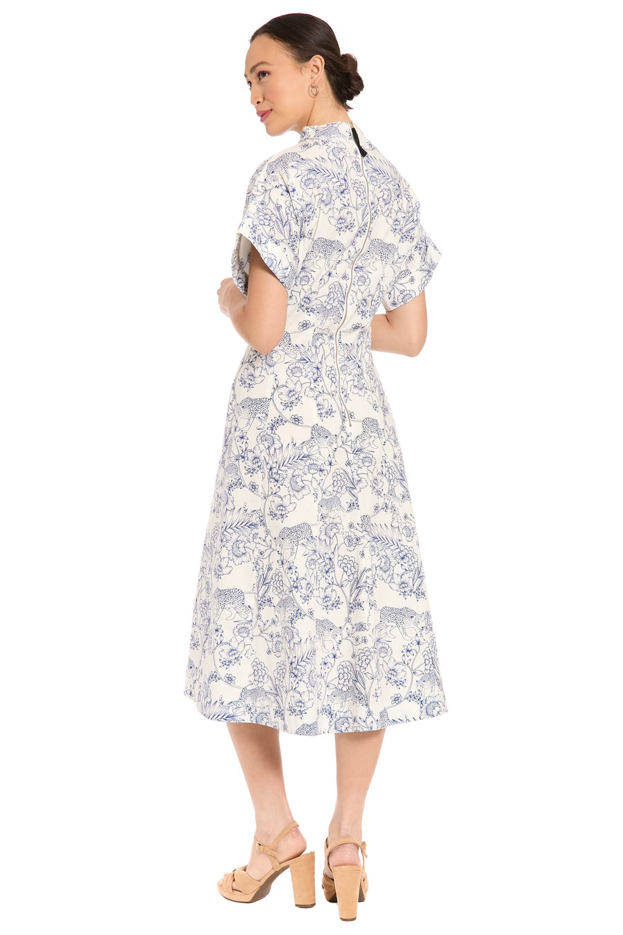 London Times A Line Midi Printed Dress T10311M Wholesale
