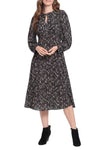 Formal Dresses Long A Line Multi Print Formal Dress BLACK COMBO