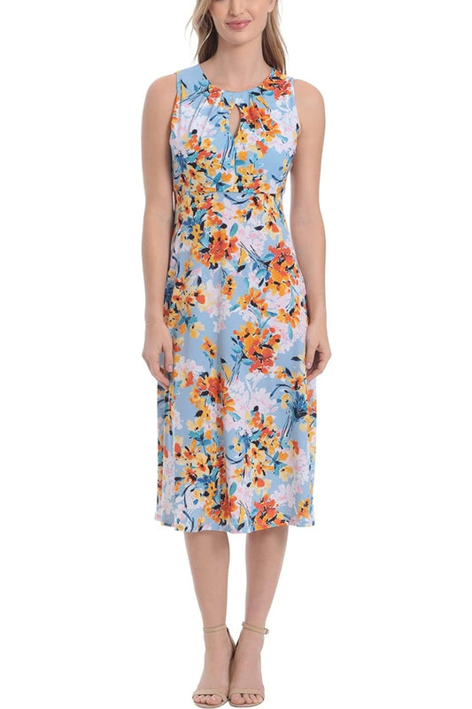 Cocktail Dresses A Line Printed Short Cocktail Dress BLUE ORANGE