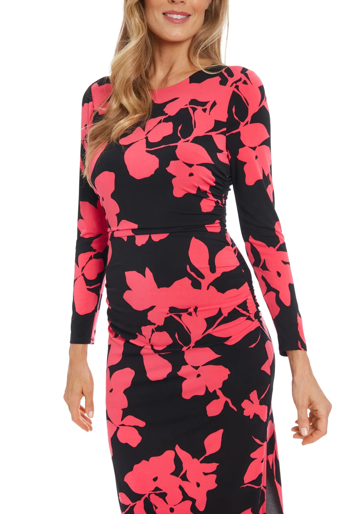 London Times T7746M Short Printed Fitted Cocktail Midi Dress Wholesale