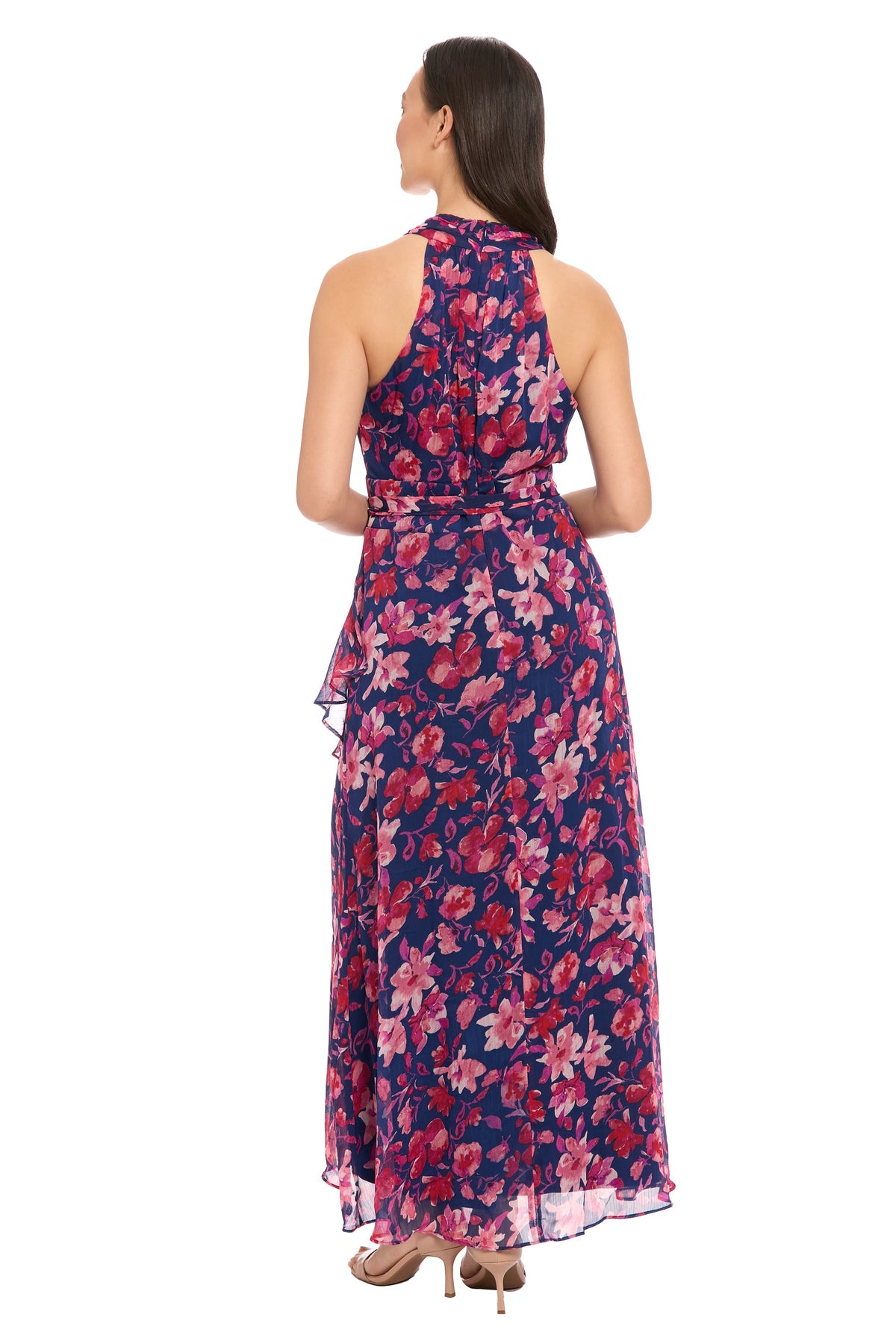 Amberlyn Halter Floral Maxi Dress London Times T8059M Wholesale