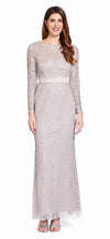 Adrianna Papell AP1E205128 Long Sleeve Formal Lace Dress Wholesale