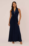 Tuxedo Mermaid Gown With Long Sleeves