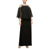 Cold Shoulder Popover Jersey and Chiffon Gown Alex Evenings 1351319 Wholesale