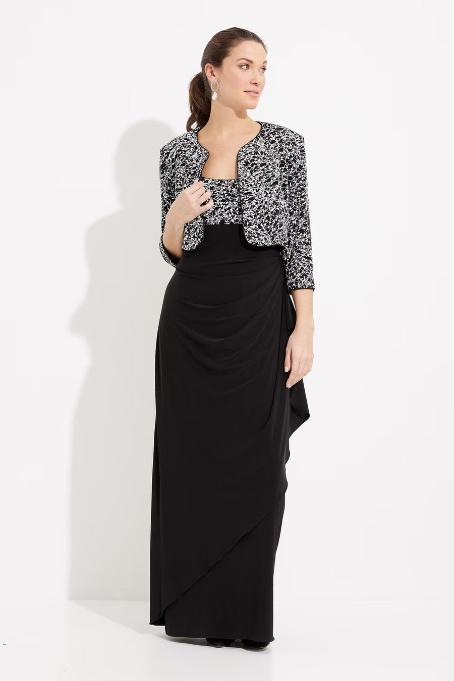 Long Empire Waist Bolero Jacket Dress Alex Evenings 1211421 Wholesale