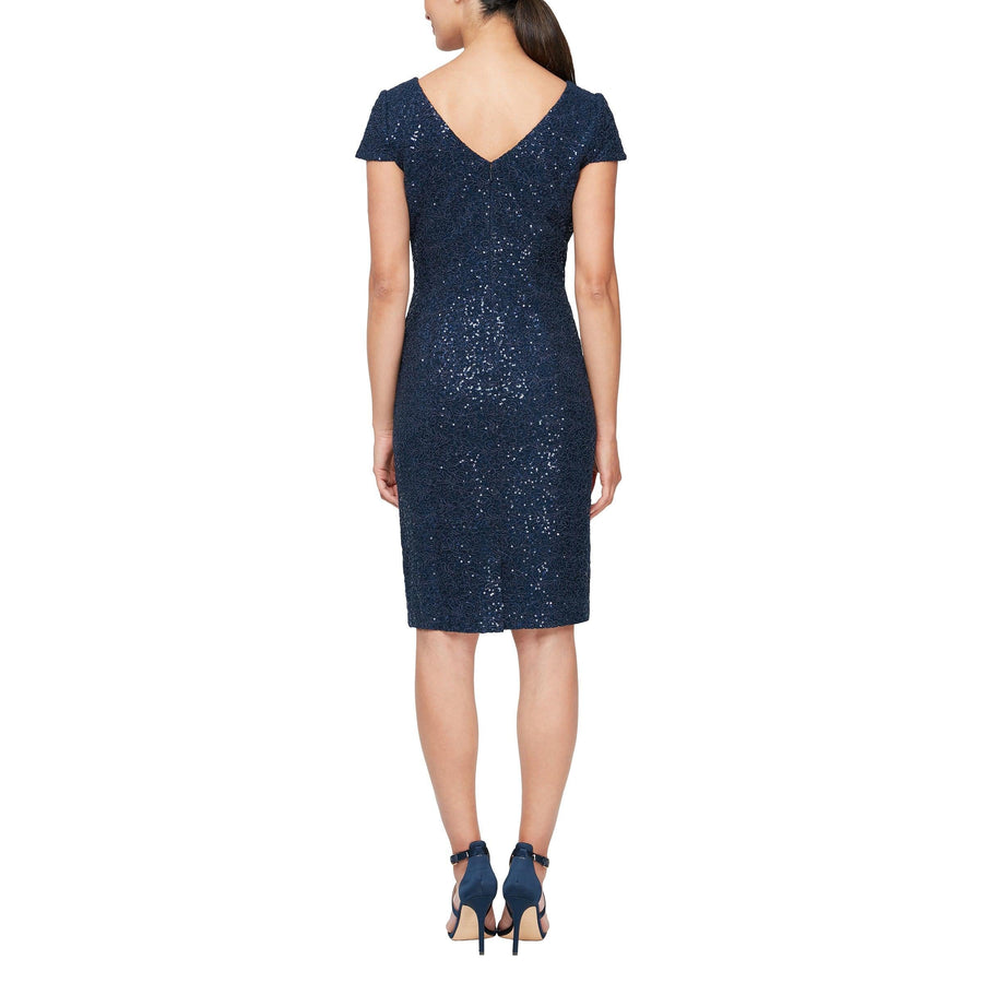 Embroidered Cap Sleeve Dress Alex Evenings 81122241 Wholesale
