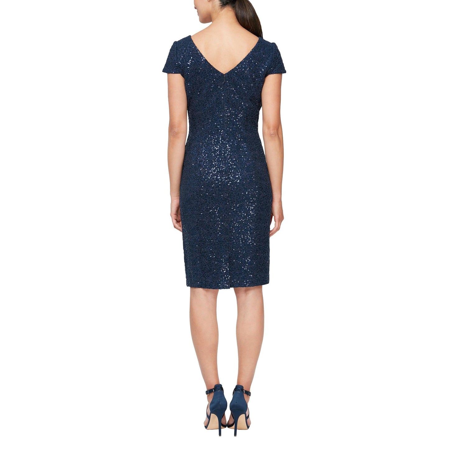 Embroidered Cap Sleeve Dress Alex Evenings 81122241 Wholesale