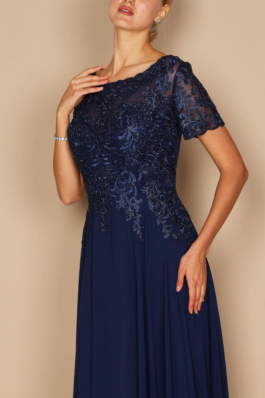 Short Sleeve Mother of the Bride Formal Dress Wholesale