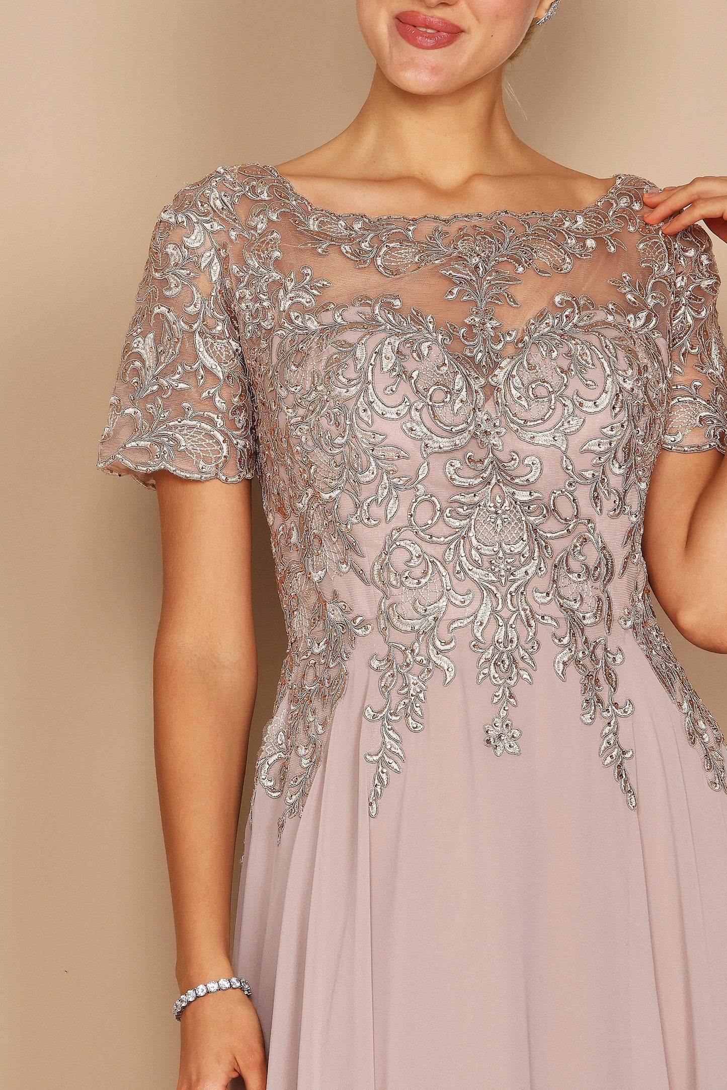 Short Sleeve Mother of the Bride Formal Dress Wholesale
