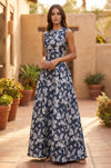 Formal Printed Floral Patterned Evening Dress Wholesale