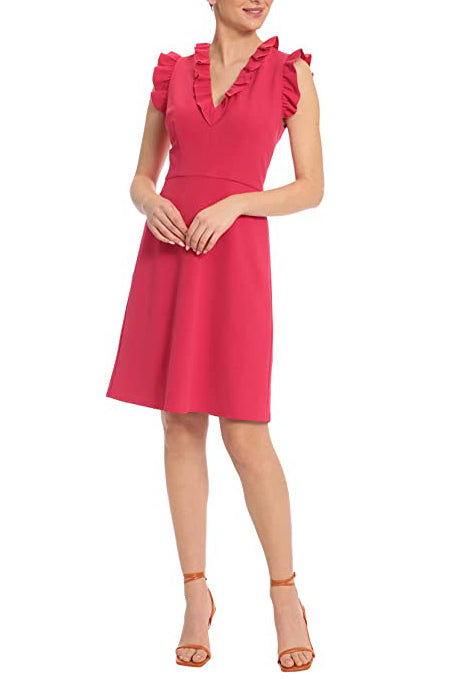 Cocktail Dresses Short Ruflle Cocktail Dress Jazzy Pink