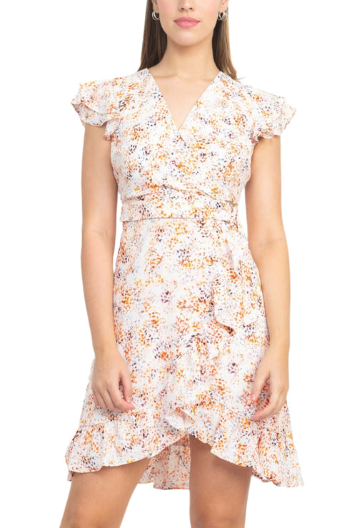 Cocktail Dresses Ruffled Short Cocktail A Line Dress Multi