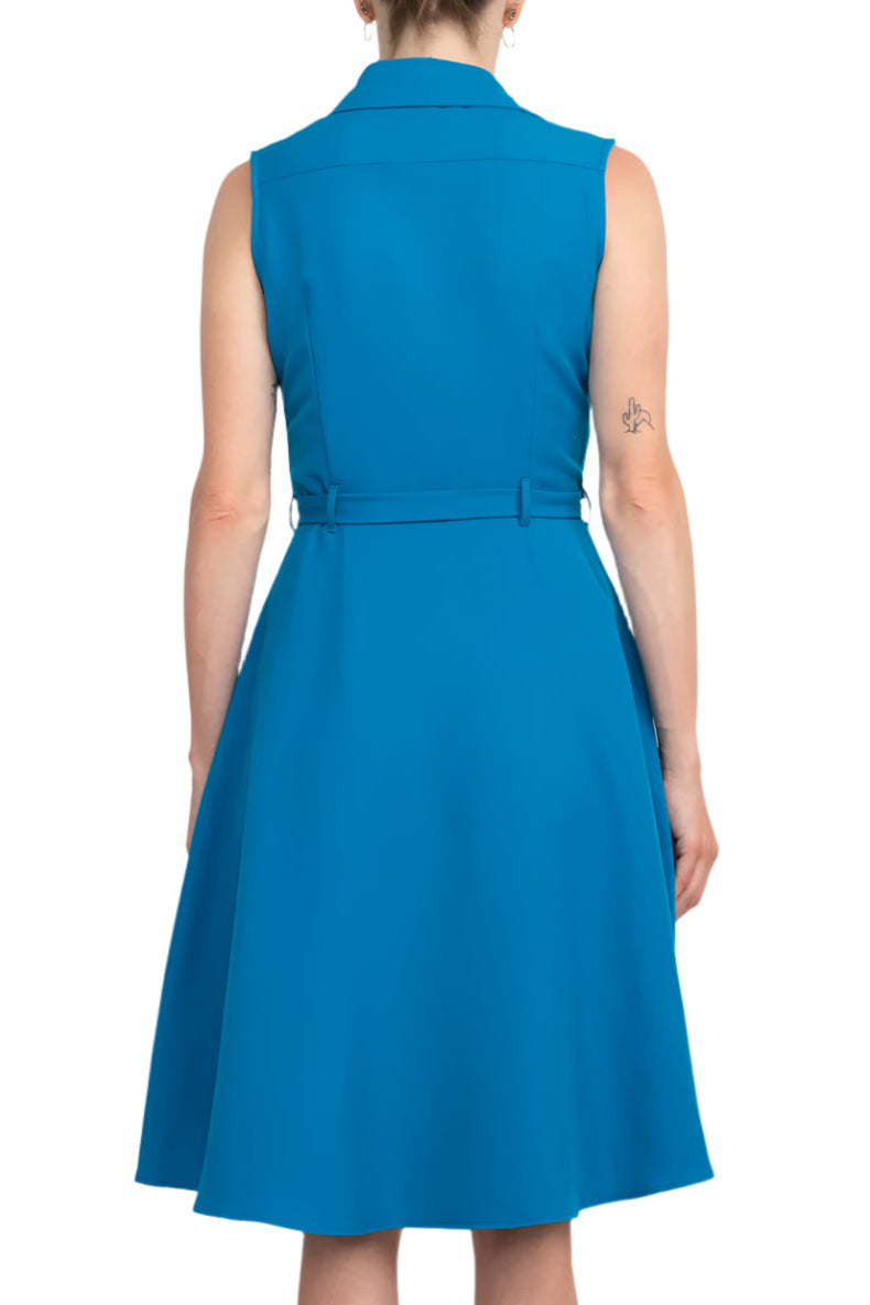 Cocktail Dresses Short A Line Cocktail Pocket Dress Blue Curacao