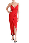 Prom Dresses Pleated  High Low Formal Pleated Prom Dress Red