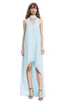 Square Neck Combo Pleated Dress Jewel by Badgley Mischka J0704 Wholesale