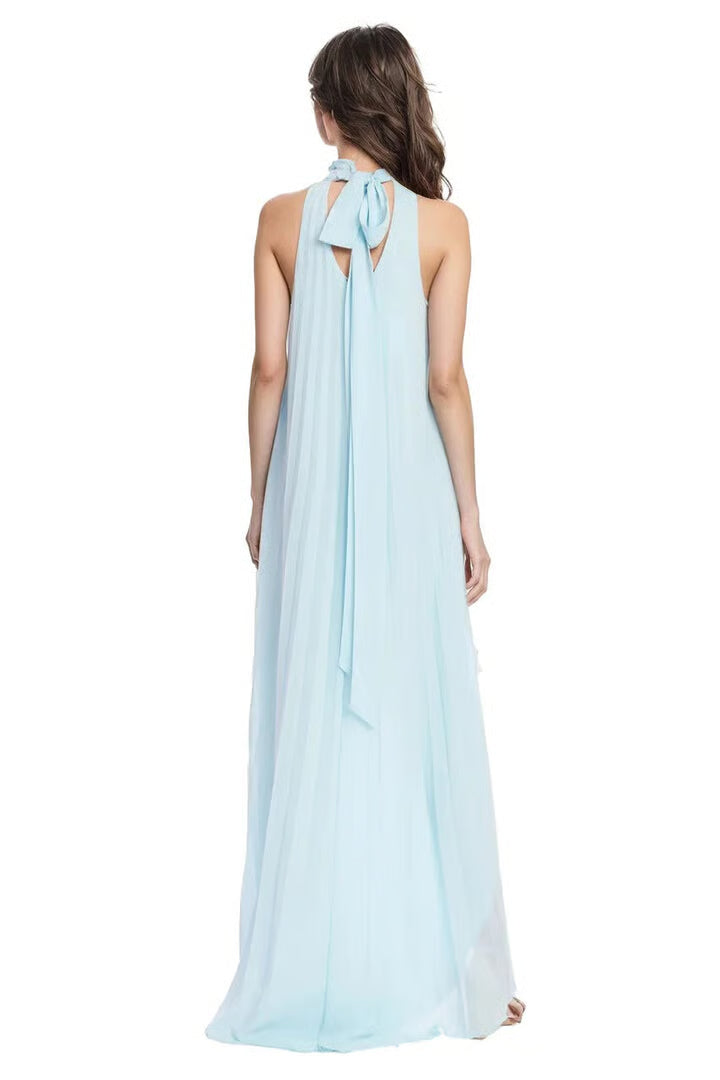 Square Neck Combo Pleated Dress Jewel by Badgley Mischka J0704 Wholesale