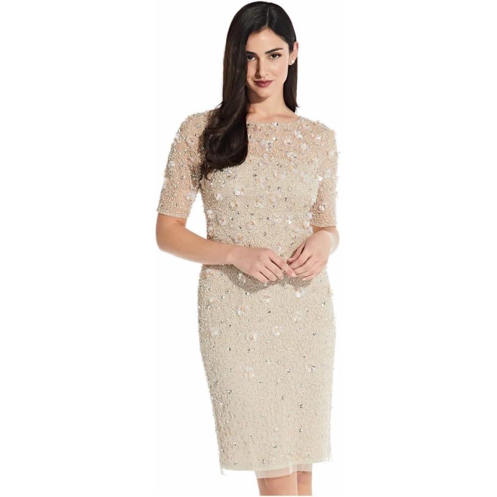 Adrianna Papell AP1E207750 Short Beaded Cokctail Dress