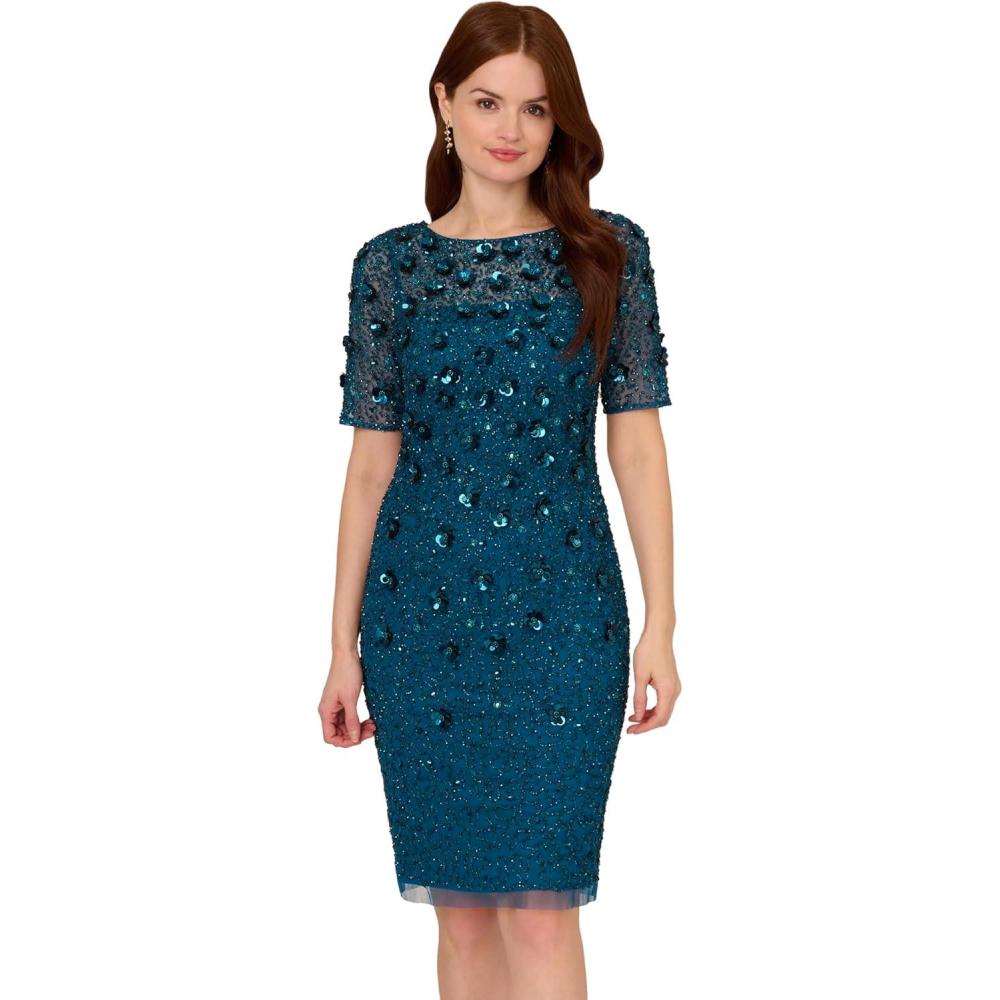 Adrianna Papell AP1E207750 Short Beaded Cokctail Dress