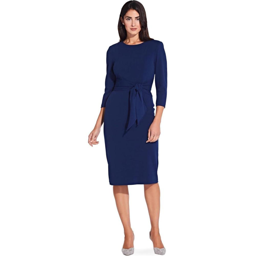 Crew/High-Neck Knee-Length Jersey Occasion Sheath Adrianna Papell AP1D103175