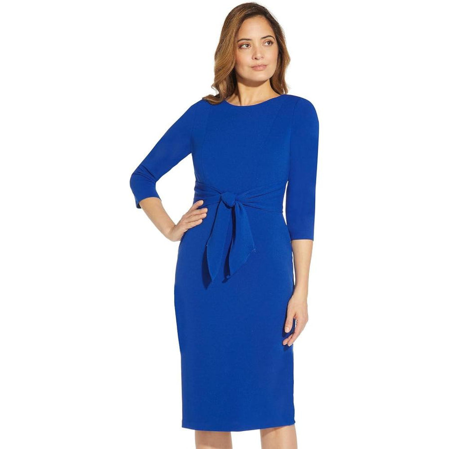 Crew/High-Neck Knee-Length Jersey Occasion Sheath Adrianna Papell AP1D103175