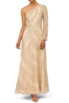 Formal Dresses Beaded Long Formal A Line Evening Dress Light Gold