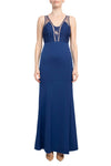 Formal Dresses Long Fitted Formal Lace Dress Navy