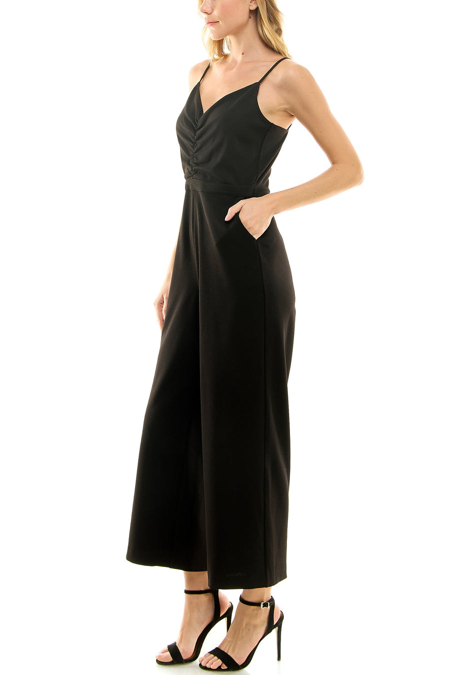 Jumpsuit Formal Long Pocket Jumpsuit Wholesale Very Black