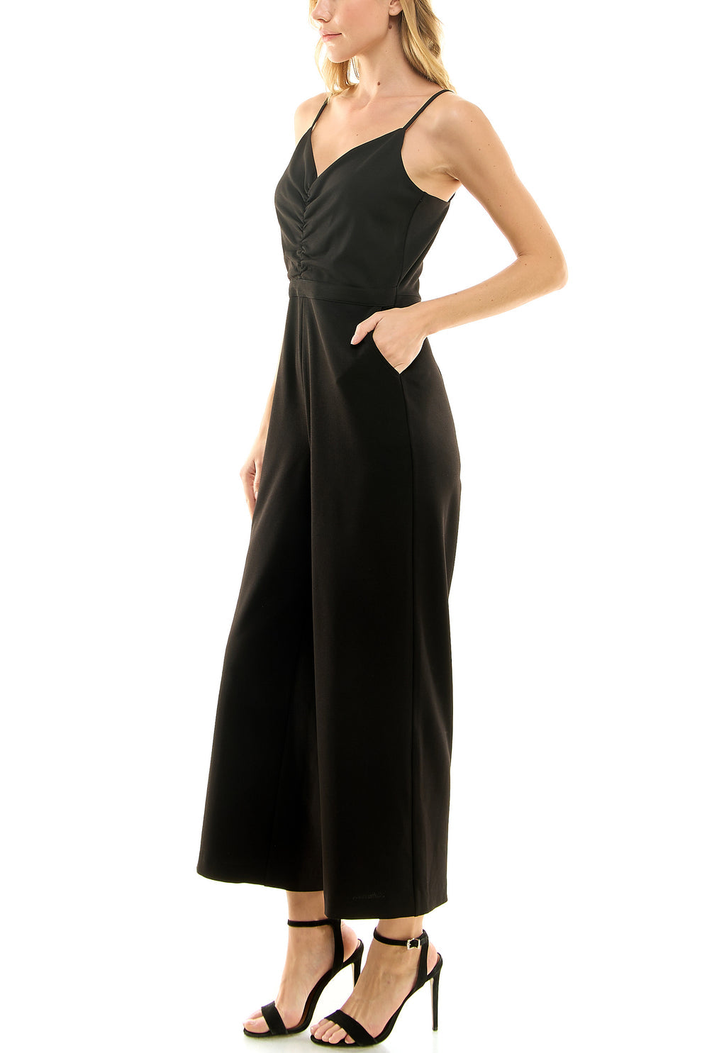 Jumpsuit Formal Long Pocket Jumpsuit Wholesale Very Black