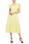 Cocktail Dresses A Line Ruffle Cocktail Maxi Midi Dress Citron White
