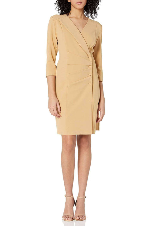 Cocktail Dresses Short Fitted Cocktail Dress Hazelnut