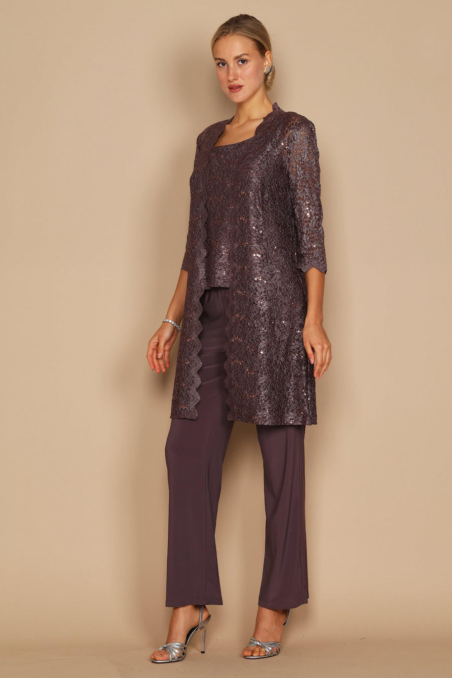 R&M Richards RM1993 Mother of the Bride Long Jacket Pant Suit Wholesale