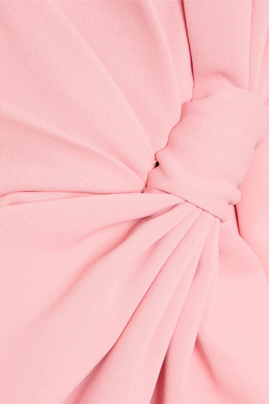 Peony Bateau Neck Midi Crepe Cocktail Dress Bow Detail Badgley Mischka SC4564