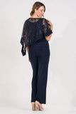 R&M Richards Long Formal Poncho Pant Suit - The Dress Outlet R&M Richards
