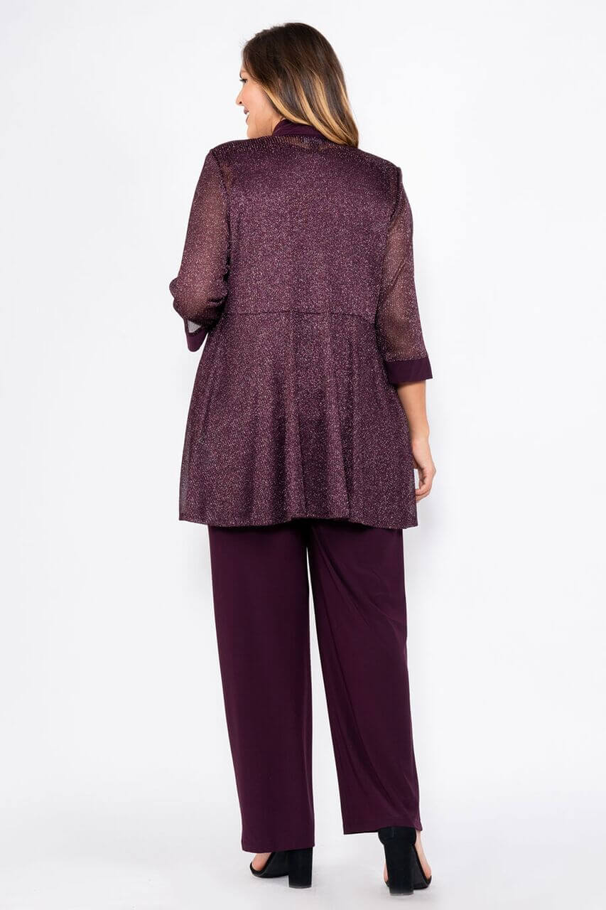 R&M Richards Mother of the Bride Metallic Pantsuit - The Dress Outlet R&M Richards