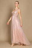 Long Formal Prom Rose Gold Dress Wholesale