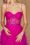 Prom Dresses Long Fuchsia Corset Prom Ball Gown Fuchsia