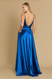 Prom Dresses Long Flowy Satin Formal Prom Party Dress Teal