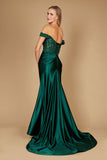 Prom Dresses Long Corset Mermaid Prom Formal Dress Emerald Green