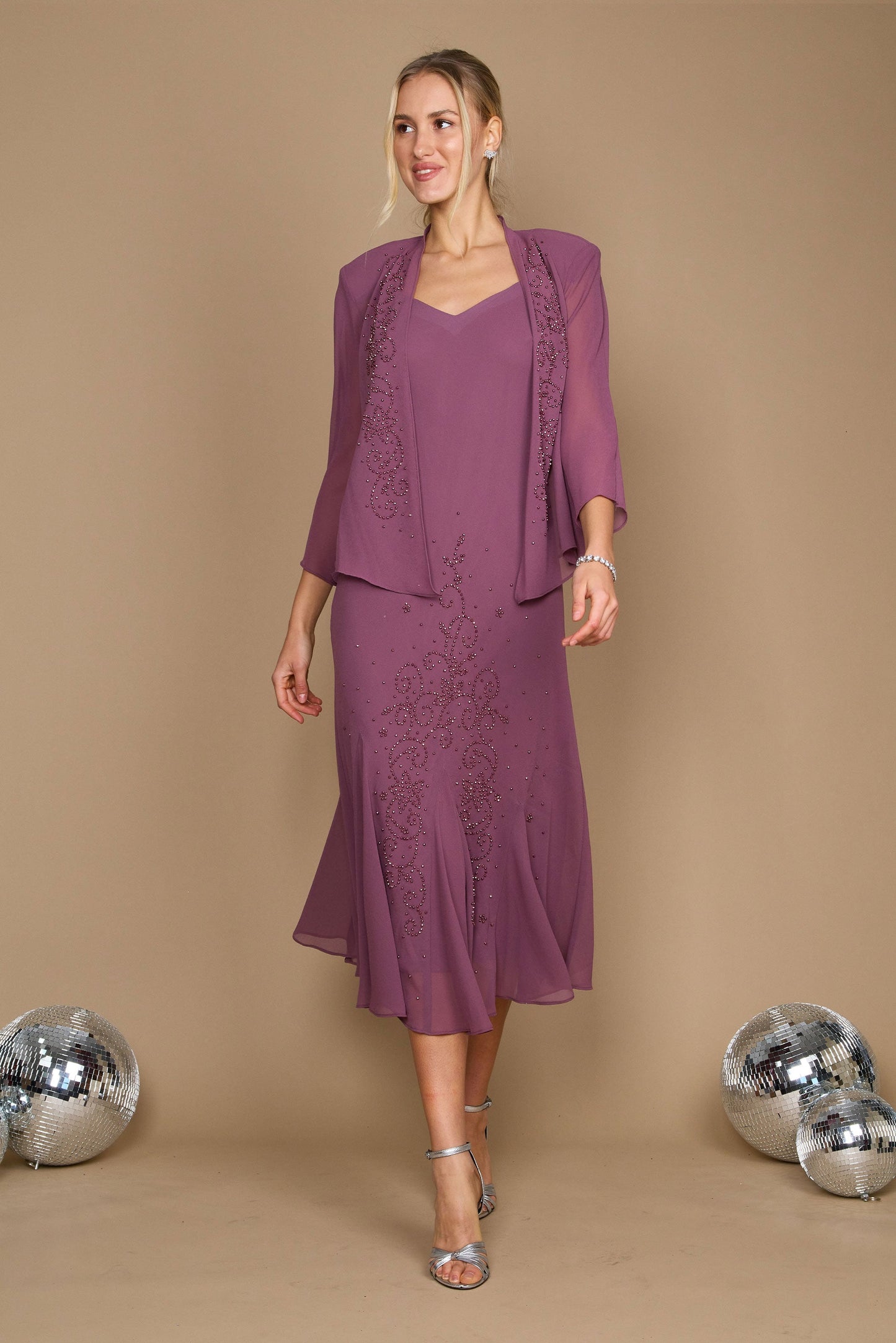 R&M Richards 358260 Plus Size Long Mother Of The Bride Dress
