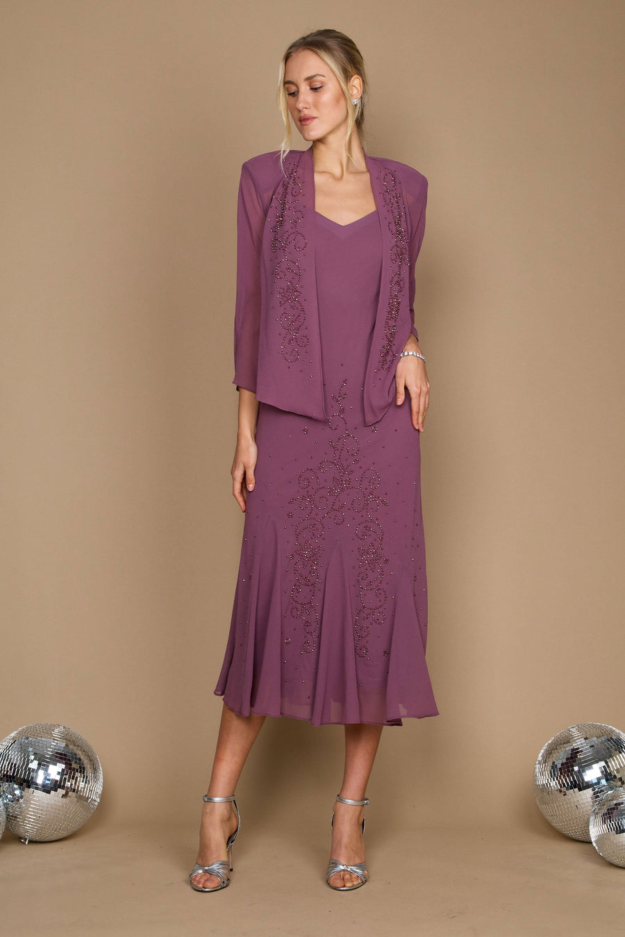 R&M Richards 358260 Plus Size Long Mother Of The Bride Dress