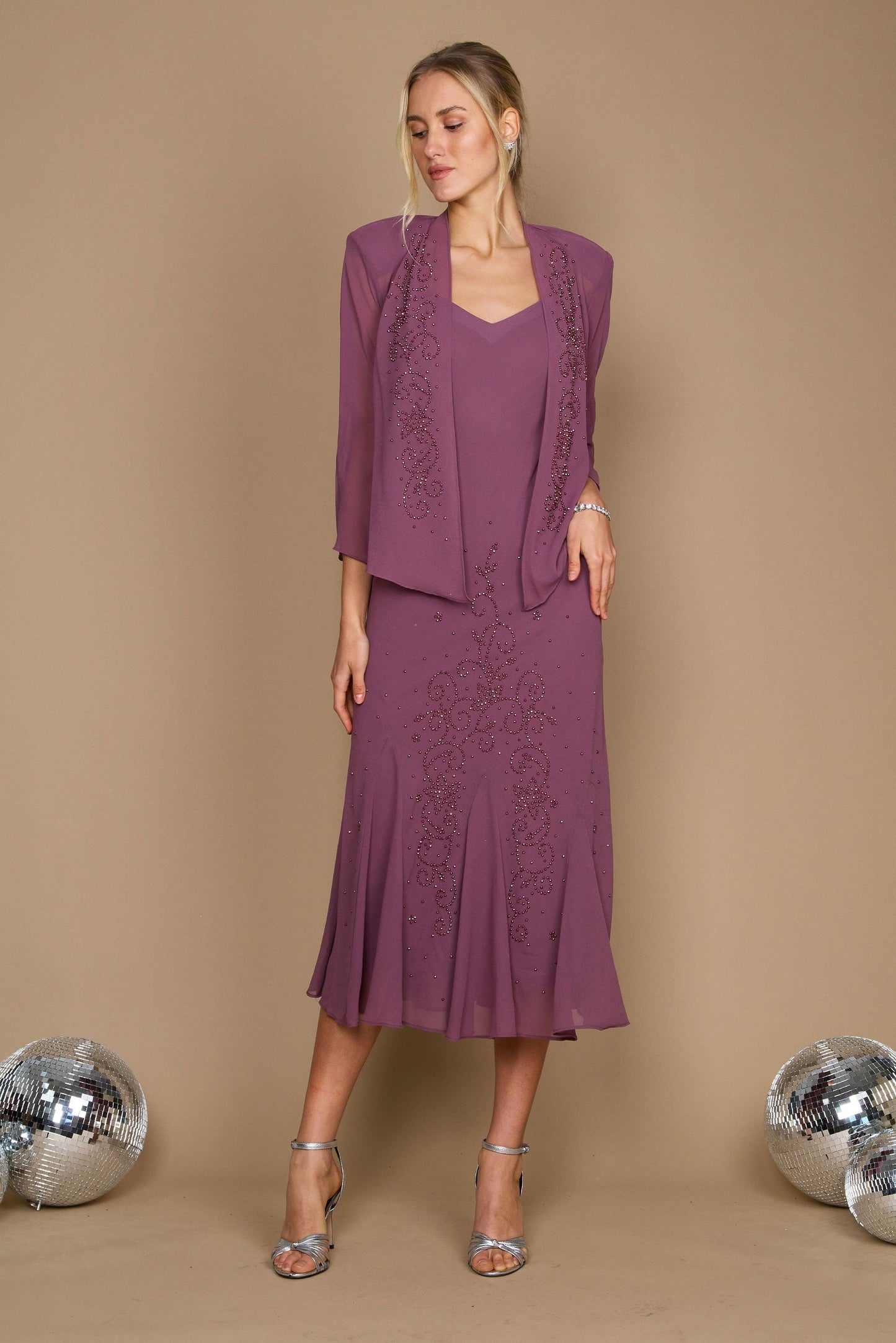 R&M Richards 358260 Plus Size Long Mother Of The Bride Dress
