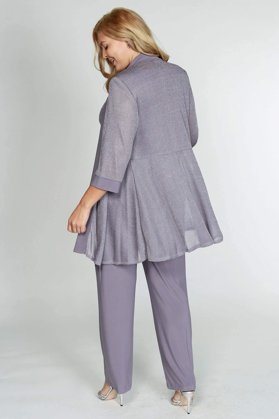 R&M Richards Mother of the Bride Metallic Pantsuit - The Dress Outlet R&M Richards
