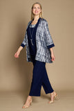 R&M Richards 2587W Metallic Printed Formal Pant Set